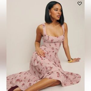 Blush floral reformation dress